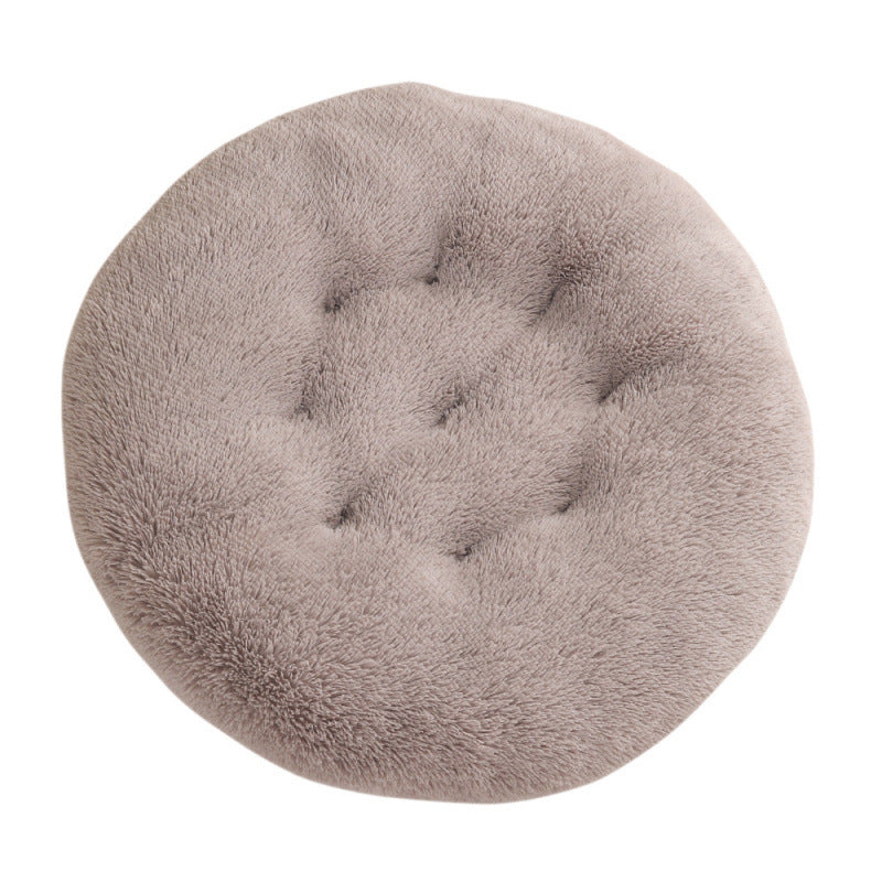 Round Pet Mat Plush Warm Sleeping Pet Bed