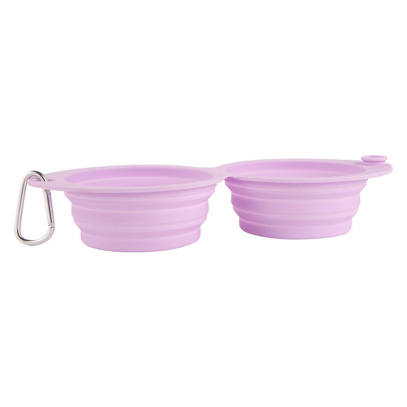 Foldable Silicone Pet Portable Feeding Bowl Outdoor Use