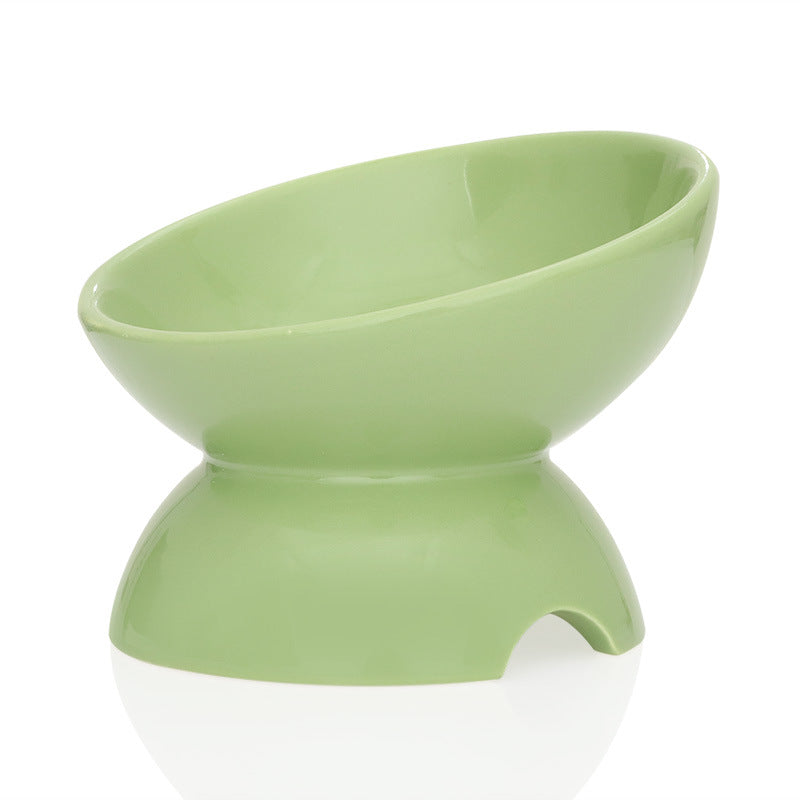 Ceramic Tilted Pet Food And Water Feeding Bowl