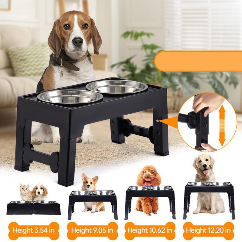 Elevated Pet Feeding Bowl Neck Support Anti Spill Design