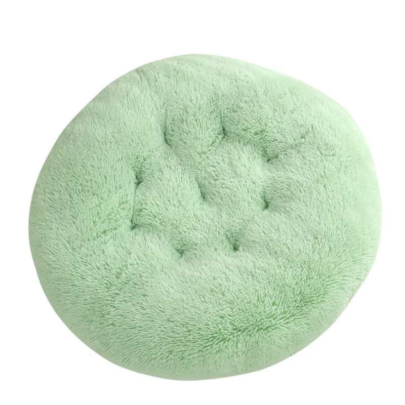 Round Pet Mat Plush Warm Sleeping Pet Bed