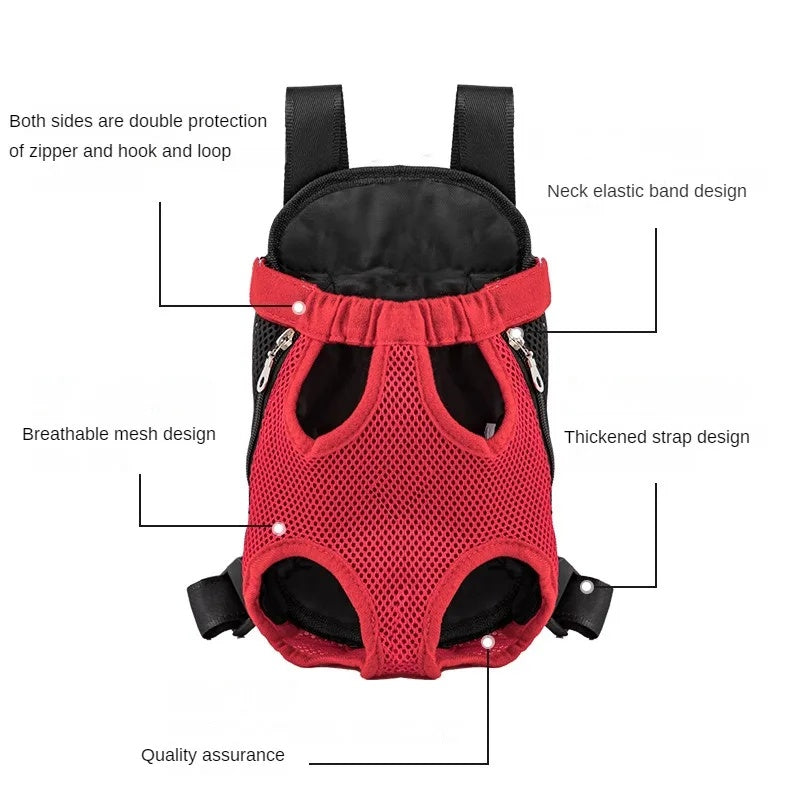 Breathable Adjustable Pet Front Carrier Backpack For Travel Hiking