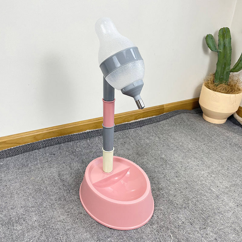 Automatic Pet Water Dispenser Adjustable Stand Bowl Set