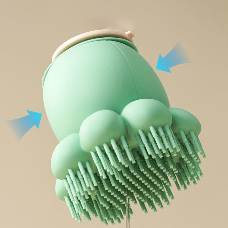 Pet Bath Brush Silicone Massage Comb Shower Grooming Tool