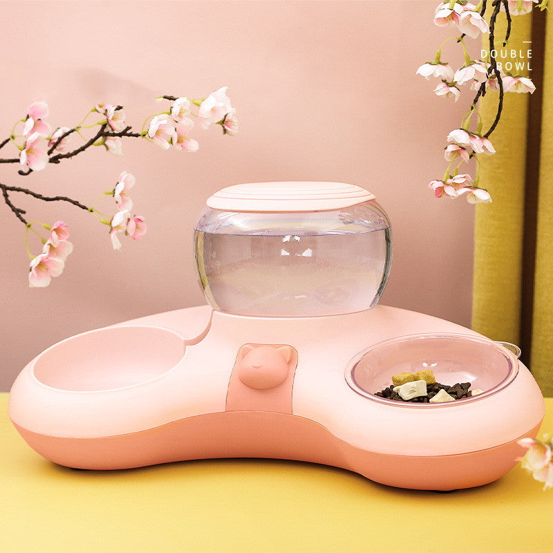 Crescent Automatic Pet Double Feeding And Water Bowl