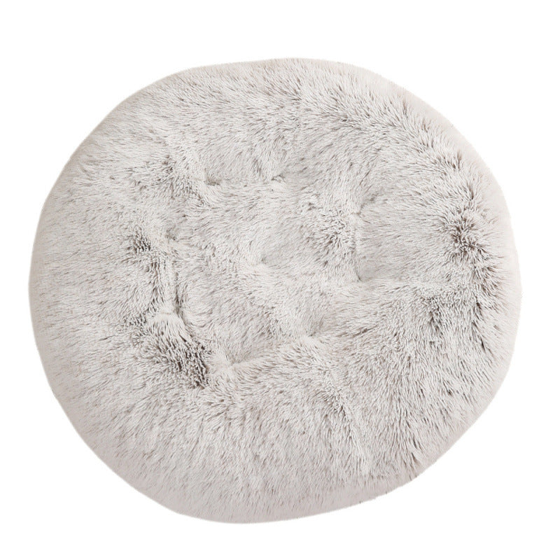 Round Pet Mat Plush Warm Sleeping Pet Bed