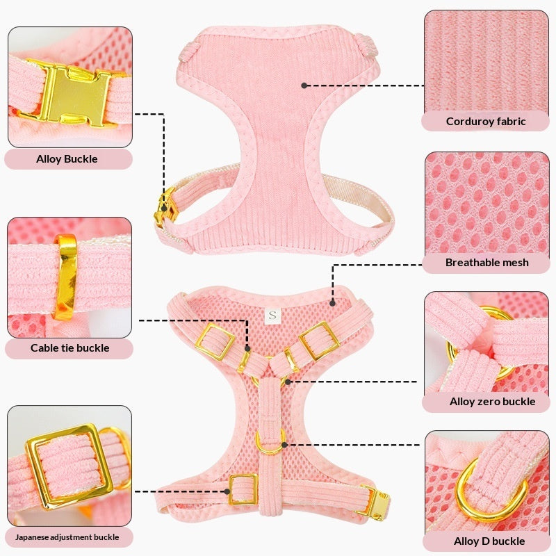 Outdoor Pet Harness And Leash Set For Walking