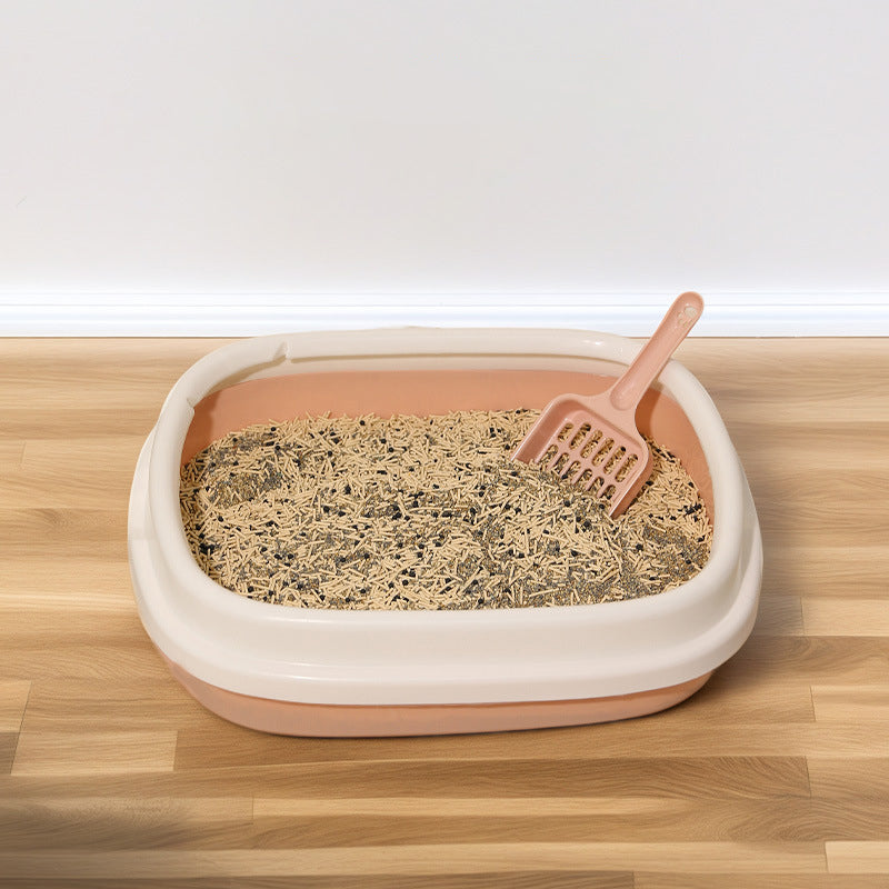 Anti-Splash Pet Litter Tray With Scoop
