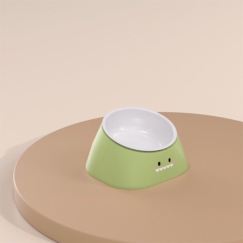 Stainless Steel Tilted Pet Bowl Durable Anti Slip Feeding