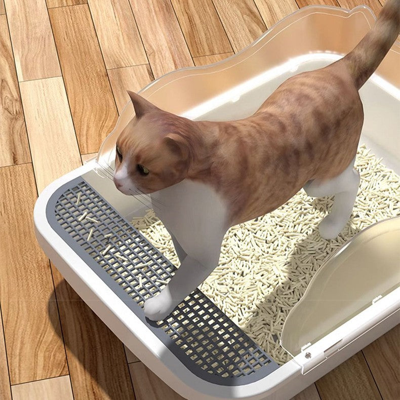 Extra Large Semi-Closed Splash-Proof Litter Box
