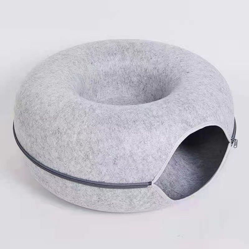 Round Tunnel Style Pet Bed Comfortable Soft Nest