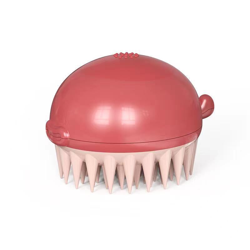 Refillable Pet Bath Brush With Shower Gel Dispenser