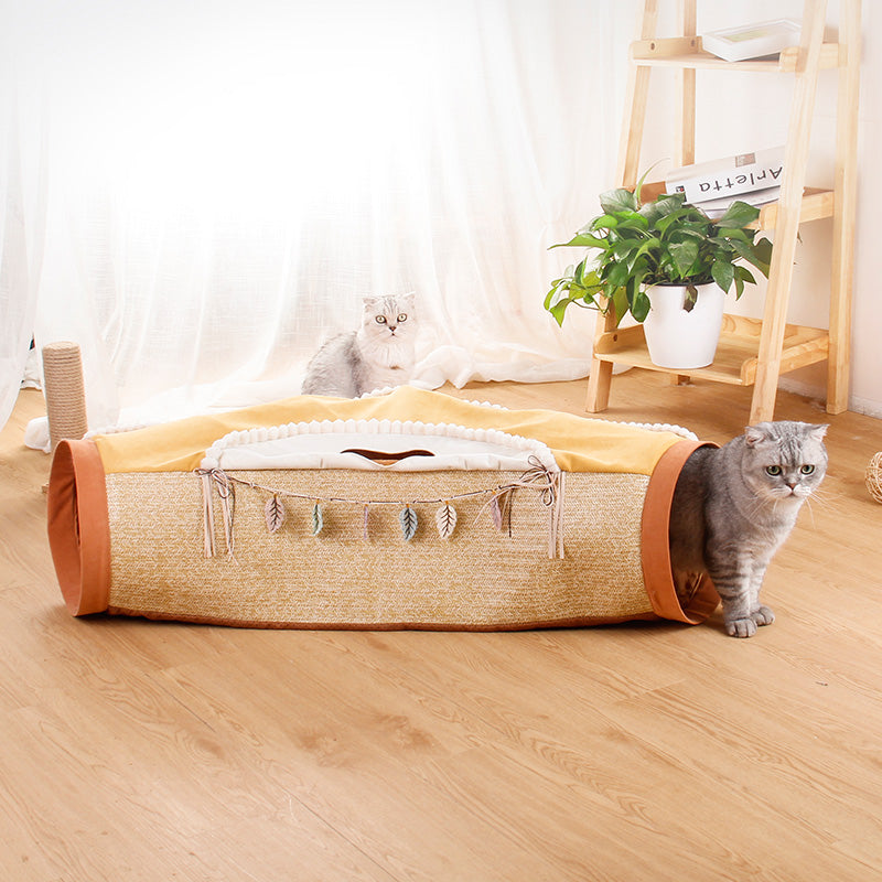 Interactive Pet Tunnel Toy With Hideout Hole Design